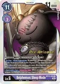 Belphemon Sleep Mode (Versus Royal Knights Pre-Release Cards)