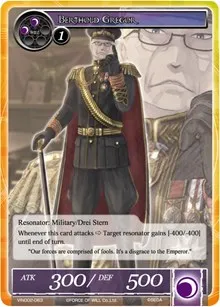 Berthold Gregor (Vingolf 2 - Valkyria Chronicles) — Force of Will Card Value