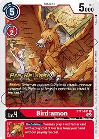 Birdramon (Dimensional Phase Pre-Release Cards) — Digimon Card Game Card Value