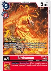 Birdramon (Exceed Apocalypse Pre-Release Cards) — Digimon Card Game Card Value