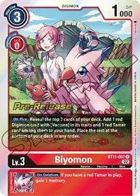 Biyomon (Dimensional Phase Pre-Release Cards)
