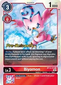Biyomon (Versus Royal Knights Pre-Release Cards) — Digimon Card Game Card Value