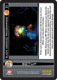 Black Android Programming (Panini: Vengeance) — Dragon Ball Z TCG Card Value