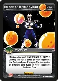Black Foreshadowing (Panini: Heroes & Villains) — Dragon Ball Z TCG Card Value