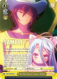 BLANK Doesnt Know Defeat (No Game No Life)