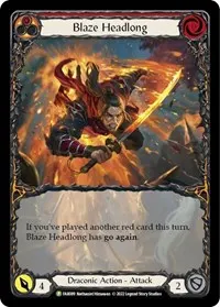 Blaze Headlong FAB089 (Flesh and Blood: Promo Cards)