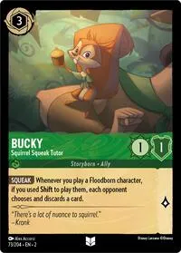 Bucky Squirrel Squeak Tutor Errata Version (Rise of the Floodborn) — Lorcana TCG Card Value