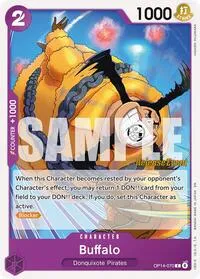 Buffalo (The Azure Sea's Seven Release Event Cards) — One Piece Card Game Card Value