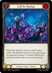 Call for Backup (Mastery Pack Guardian) — Flesh & Blood TCG Card Value