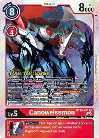 Canoweissmon (Xros Encounter Pre-Release Cards)