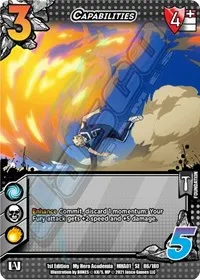 Capabilities (UniVersus: My Hero Academia) — UniVersus Card Value