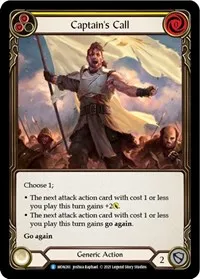 Captains Call Yellow (Monarch) — Flesh & Blood TCG Card Value