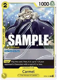 Carmel (Kingdoms of Intrigue Pre-Release Cards) — One Piece Card Game Card Value