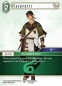 Carpenter (Dawn of Heroes) — Final Fantasy TCG Card Value