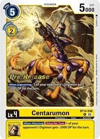 Centarumon (Blast Ace Pre-Release Cards) — Digimon Card Game Card Value