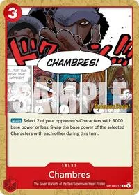 Chambres (The Azure Sea's Seven Release Event Cards) — One Piece Card Game Card Value