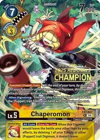 Chaperomon 2025 Regionals Champion (Digimon LIBERATOR)