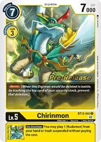 Chirinmon (Versus Royal Knights Pre-Release Cards) — Digimon Card Game Card Value