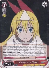 Chitoge as a Ghost (NISEKOI -False Love-) — Weiss Schwarz Card Value