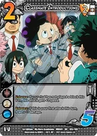 Classmate Introductions (UniVersus: My Hero Academia) — UniVersus Card Value