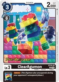 ClearAgumon (Starter Deck 15: Dragon of Courage Pre-Release Cards)