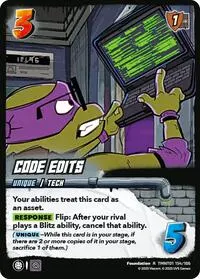 Code Edits (Teenage Mutant Ninja Turtles)