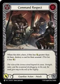 command respect blue (Heavy Hitters) — Flesh & Blood TCG Card Value