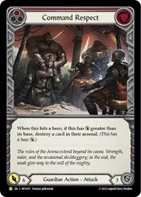 command respect red (Heavy Hitters) — Flesh & Blood TCG Card Value