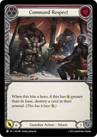 command respect red (Blitz Deck: Heavy Hitters - Betsy) — Flesh & Blood TCG Card Value