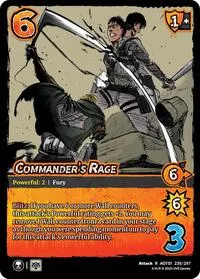 Commanders Rage (Attack on Titan: Battle for Humanity) — UniVersus Card Value
