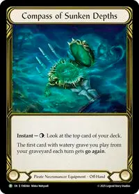 Compass of Sunken Depths Golden FAB364 (Flesh and Blood: Promo Cards)