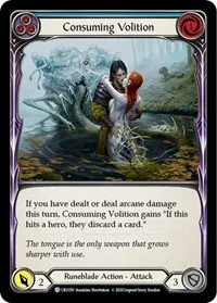 Consuming Volition Blue (Crucible of War) — Flesh & Blood TCG Card Value