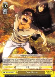 Coordinate (Attack on Titan Vol. 2) — Weiss Schwarz Card Value