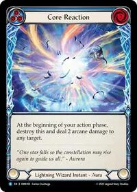 Core Reaction Blue (Omens of the Third Age) — Flesh & Blood TCG Card Value