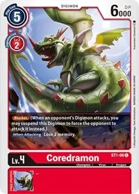 Coredramon (Starter Deck 01: Gaia Red) — Digimon Card Game Card Value