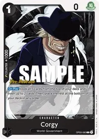Corgy (Pillars of Strength Pre-Release Cards) — One Piece Card Game Card Value
