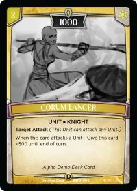 Corum Lancer (Alpha Demo Intro Decks) — Argent Saga TCG Card Value