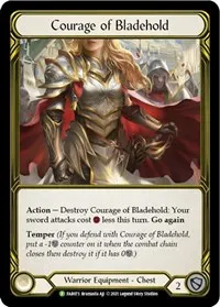Courage of Bladehold Golden FAB073 (Flesh and Blood: Promo Cards)