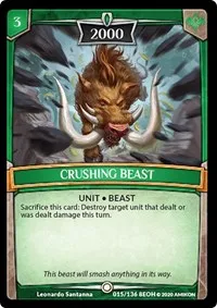 Crushing Beast (Echoes of Hokken) — Argent Saga TCG Card Value