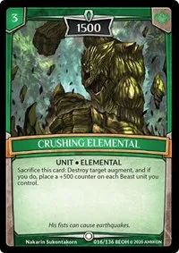Crushing Elemental (Echoes of Hokken) — Argent Saga TCG Card Value
