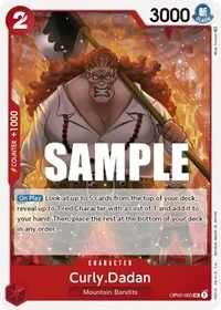 CurlyDadan (Paramount War) — One Piece Card Game Card Value