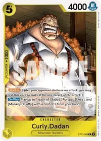 CurlyDadan (Ultra Deck: The Three Brothers) — One Piece Card Game Card Value