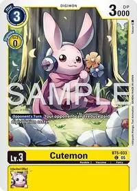 Cutemon Reprint (Advanced Booster Digimon Generation) — Digimon Card Game Card Value