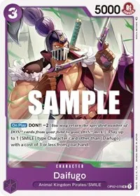Daifugo (Paramount War) — One Piece Card Game Card Value