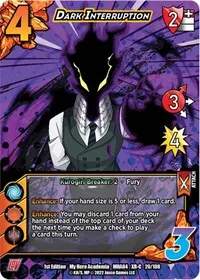 Dark Interruption XR (UniVersus: My Hero Academia: League of Villains) — UniVersus Card Value