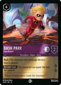 Dash Parr Lava Runner (Disney Lorcana Promo Cards)