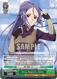 Deep Regrets Mito (Sword Art Online Animation 10th Anniversary) — Weiss Schwarz Card Value