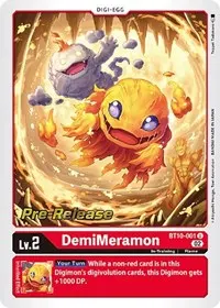 DemiMeramon (Xros Encounter Pre-Release Cards)