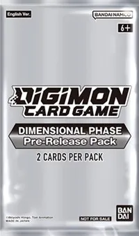 Dimensional Phase Pre Release Pack (Dimensional Phase Pre-Release Cards) — Digimon Card Game Card Value