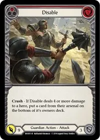 Disable Red (Hero Deck: Bravo) — Flesh & Blood TCG Card Value